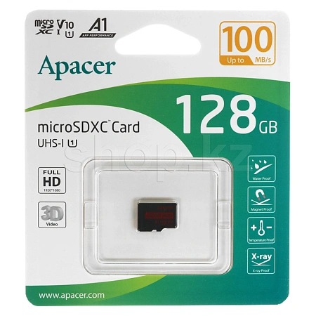 Карта памяти Micro SDXC 128Gb Apacer, Class 10 UHS-I U1