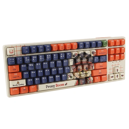 Клавиатура A4Tech Bloody AT87 Proxy Boom, White, USB