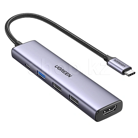 Переходник USB Type-C Multi Function 5in1 Ugreen CM478, BOX
