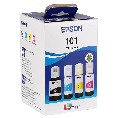Набор чернил Epson EcoTank 101 C13T03V64A 4-colour Multipack