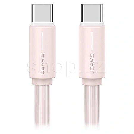 Кабель интерфейсный для USB Type-C - Type-C Usams US-SJ734, 1m, Pink