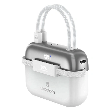 Мобильный аккумулятор Choetech B812C-SLWH, 10000 mAh, White