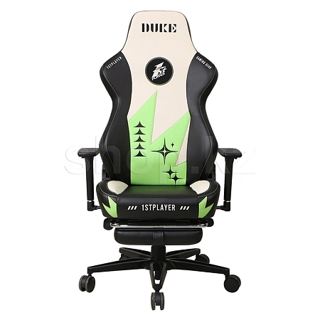 Кресло геймерское 1Stplayer DUKE-FR-BKWHGE, Black-Green
