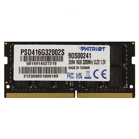 SO-DIMM 16Gb DDR4 PC25600/3200MHz Patriot Signature Line, BOX (PSD416G32002S)