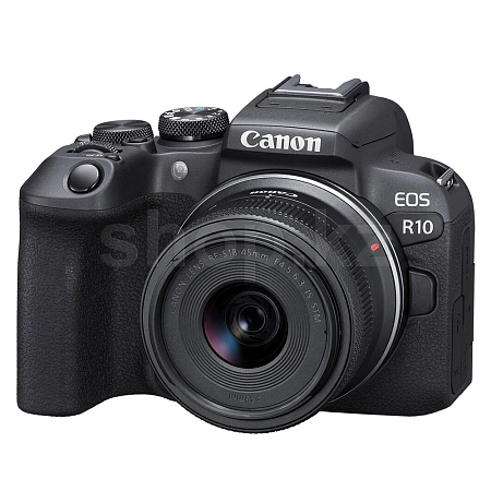 Цифровая камера Canon EOS R10 + RF-S, 18-45 mm, IS STM, Black