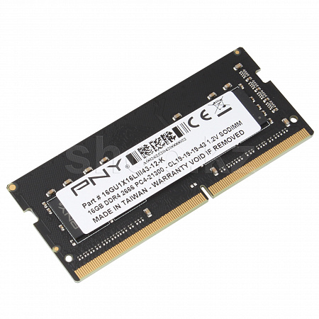 SO-DIMM 16Gb DDR4 PC21300/2666Mhz PNY MN16GSD42666, BOX