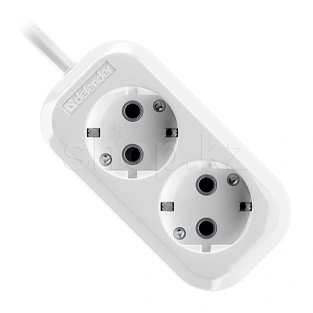 Удлинитель Defender R320, 2 розетки, 5м, White