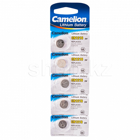 Батарейка Camelion Lithium CR1216-BP5, 3V (5шт.)
