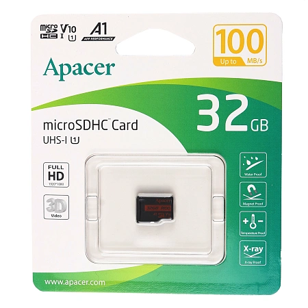 Карта памяти Micro SDHC 32 GB Apacer, Class 10, UHS-I U1