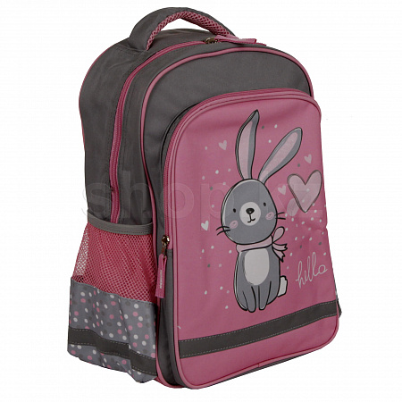 ПИФАГОР Adorable bunny 270654, Grey-Pink мектеп рюкзагы