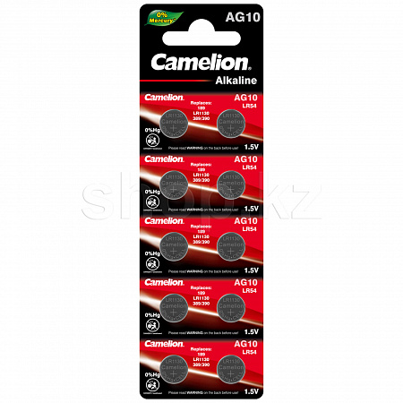 Батарейка Camelion Alkaline AG10-BP10, 1.5V (10шт)