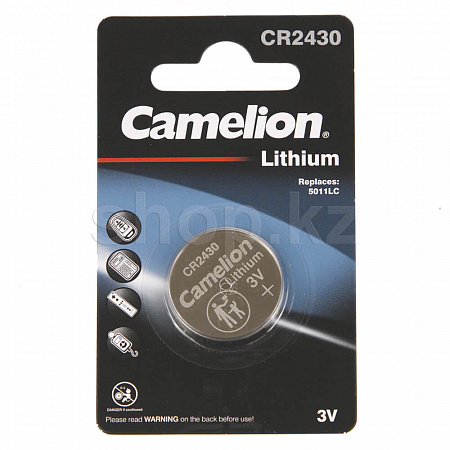 Батарейка Camelion Lithium CR2430-BP1, 3V (1шт.)