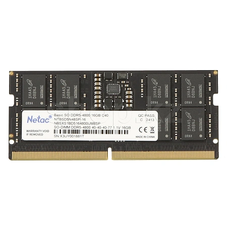 SO-DIMM 16GB DDR5 PC38400/4800MHz Netac Basic, BOX (NTBSD5N48SP-16)