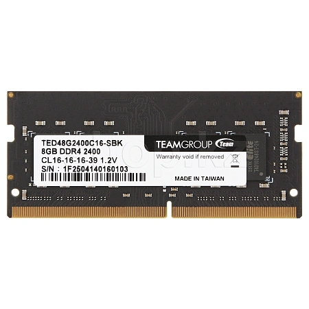 SO-DIMM 8 GB DDR4 PC19200/2400 MHz Team Group ELITE, BOX (TED48G2400C16-S01)