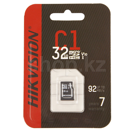 Micro SDHC 32Gb Hikvision С1, Class 10 UHS-I жад картасы