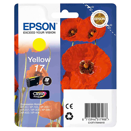 Картридж Epson T17044A, yellow