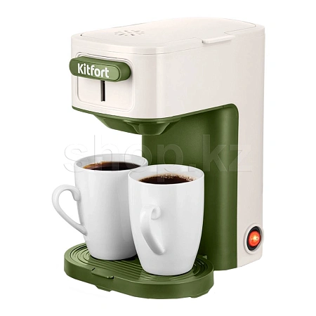 Кофеварка Kitfort КТ-7618, White-Green