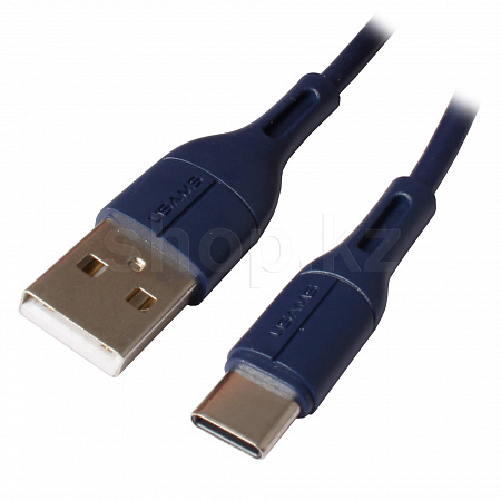 Кабель интерфейсный для USB Type-C Usams SJ-501, 1m, Blue