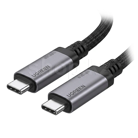 Кабель интерфейсный для USB Type-C - Type-C Ugreen L706, 1m, Gray