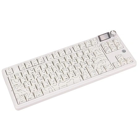 Клавиатура Ajazz AK870 V2, Maillard Switch, White, USB