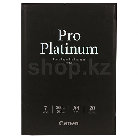 Canon Pro Platinum PT-101 A4 қағазы, 300г/м2, 20 парақ, тегіс жылтыр