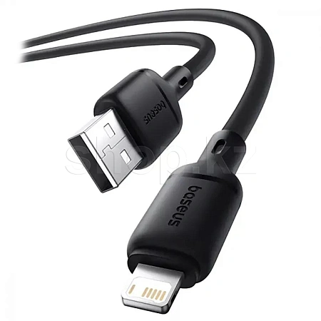 Кабель интерфейсный для Apple Lightning Baseus Silky CB000115, 1m, Clister Black