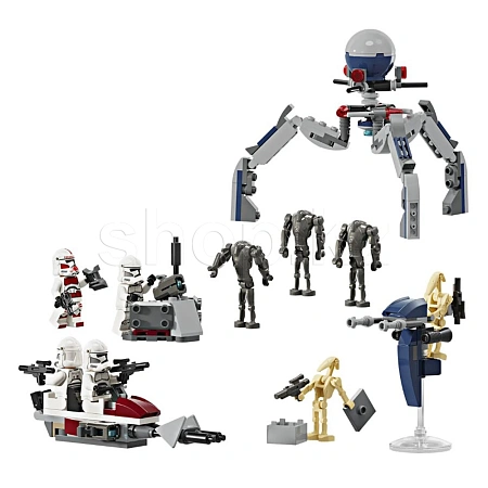 Конструктор Lego, Star Wars: Боевой набор Clone Trooper и Battle Droid
