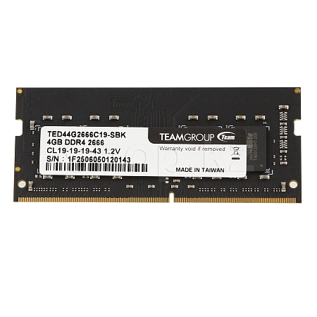 SO-DIMM 4GB DDR4 PC21300/2666MHz Team Group Elite, BOX (TED44G2666C19-S01)