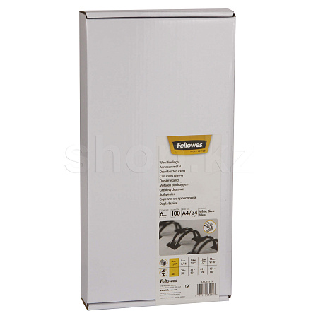 Пружина Fellowes FS-53215, 6mm, White (100 шт.)