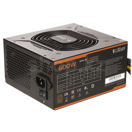ATX 600 W PCCooler GI-BR600 қуаттау блогы