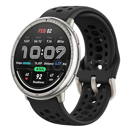Amazfit Active 2 (Round) A2437, Black Sport Silicone смарт сағаты