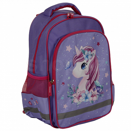 Школьный рюкзак ПИФАГОР Dreamy unicorn 270651, Lilac-Pink