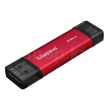 Внешний SSD накопитель 512 GB, Kingston Dual Portable, Red
