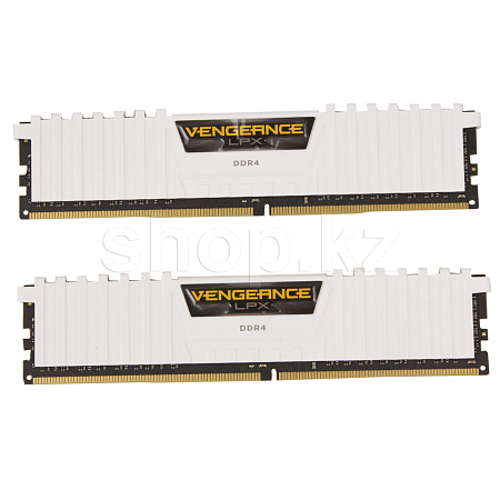 DDR-4 DIMM 32 GB 3200 MHz PC25600 Corsair Vengeance LPX, 2x 16GB Kit, White (CMK32GX4M2E3200C16W)