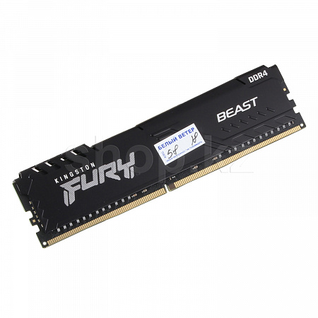 DDR-4 DIMM 16Gb/3000MHz PC24000 Kingston Fury Beast, Black, BOX (KF430C15BB1/16)