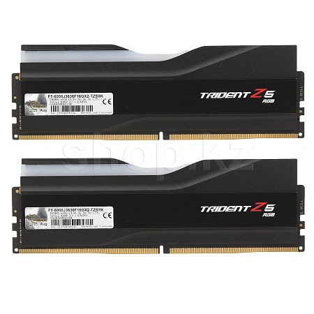 DDR-5 DIMM 32 GB 6000 MHz G.SKILL Trident Z5 RGB, 2x 16 GB Kit, Black, BOX (F5-6000J3636F16GX2-TZ5RK)