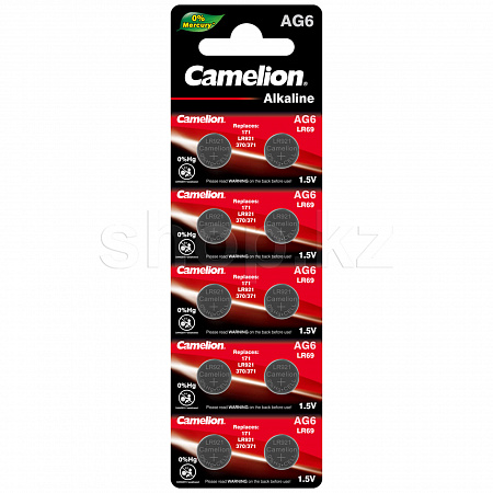 Camelion Alkaline AG6-BP10, 1.5V (10шт) батареясы