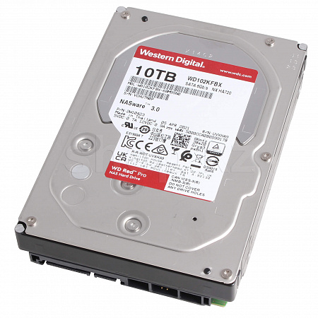 HDD 10000Gb Western Digital (WD102KFBX), 3.5", 256Mb, SATA III, Red Pro қатқыл дискі