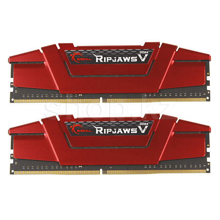DDR-4 DIMM 16 GB 2666 MHz G.SKILL Ripjaws V, 2x 8 GB Kit, Red, BOX (F4-2666C19D-16GVR)
