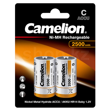 Аккумулятор Camelion Ni-MH Rechargeable NH-C2500BP2, 2500mAh/1.2V (2шт.)