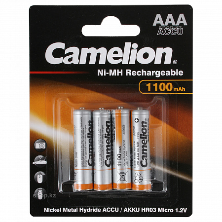 Camelion AAA NH-AAA1100BP4, 1100mAh/1.2V дана аккумуляторы