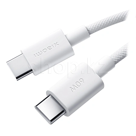 Кабель интерфейсный для USB Type-C - Type-C Xiaomi 3A Braided L33020, 1m, White