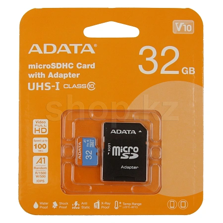 Micro SDHC 32Gb ADATA Premier, Class 10 UНS-I U1, жад картасы