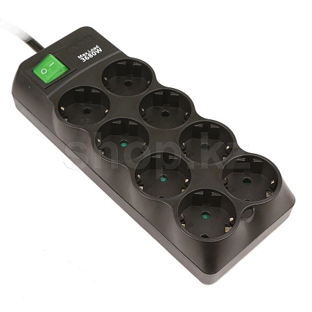 Сетевой фильтр Sven SF-08E-16, 8 розеток, 5м, Black