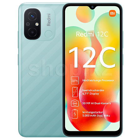 Смартфон Redmi 12C, 3 GB, 64 GB, Mint Green