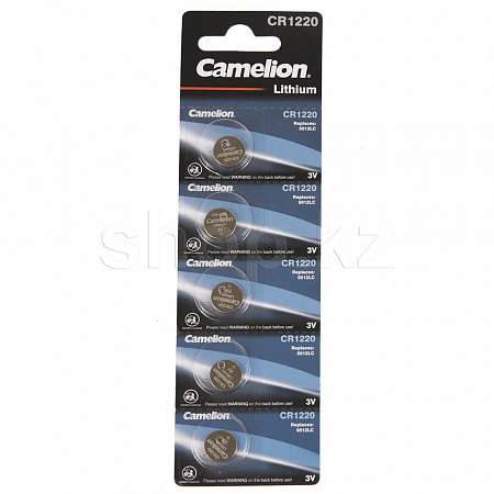 Camelion Lithium CR1220-BP5, 3V (5 дана) батареясы