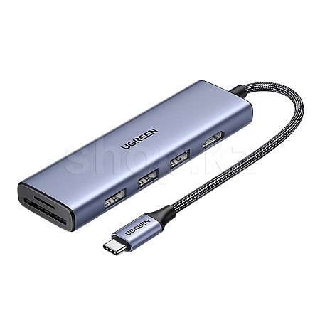 USB HUB 4-port USB Type-C Ugreen CM511, Grey
