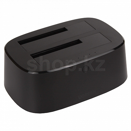 2.5"/3.5" UGREEN CM198, 2хSATA, USB 3.0, Black  док-станциясы
