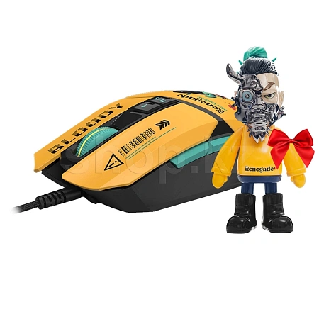 Мышь A4Tech Bloody W63 Max Renegade, Yellow Sunset, USB