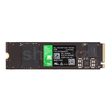 2 TB Western Digital Green SN3000, M.2, PCle 4.0 SSD сақтау құрылғысы